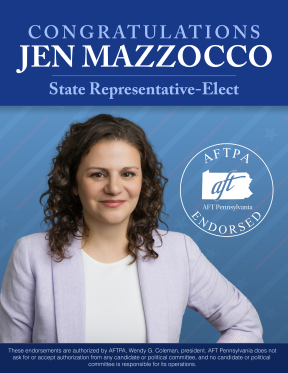AFTPA congratulations for State Rep-Elect Jen Mazzocco
