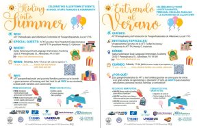 Allentown Community Event flyers in English and Spanish
